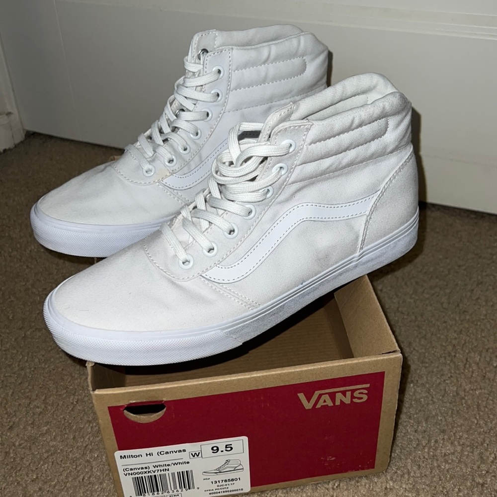 White/White Vans